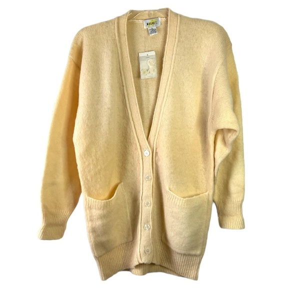 NWT Vintage wool cream cardigan size small - Picture 1 of 3